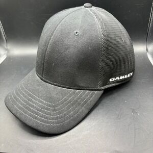 Oakley‎ Black Flex Fit Mesh Baseball Cap Men S M Ollop